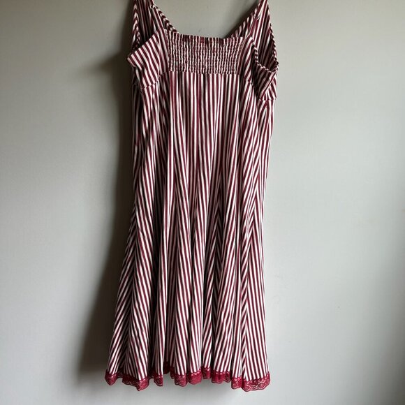 LAST CHANCE Vasna Desire Red and White Striped Midi Dress Size Medium - Picture 4 of 7